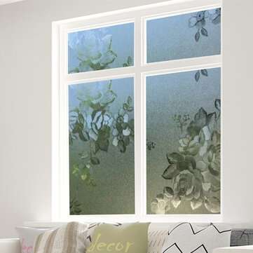 45x200cm Frosted Frost-Proof Glass Film Sticker Bedroom Bathroom Toilet Kitchen Glueless Privacy Dec