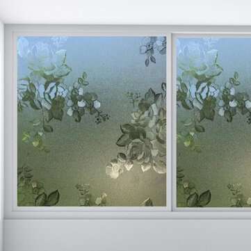 45x200cm Frosted Frost-Proof Glass Film Sticker Bedroom Bathroom Toilet Kitchen Glueless Privacy Dec