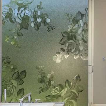 45x200cm Frosted Frost-Proof Glass Film Sticker Bedroom Bathroom Toilet Kitchen Glueless Privacy Dec