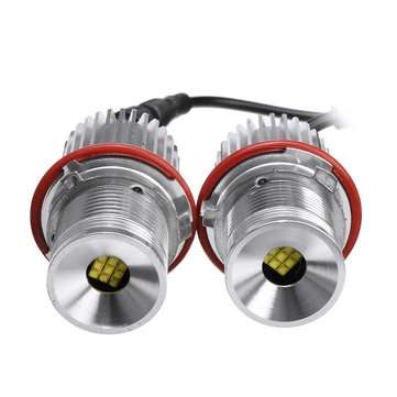 45W White Angel Eyes Halo Ring Light 9 LED Marker Bulb For BMW E39 E53 E60