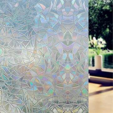 45x200cm 3D Window Films Privacy Film Static Decorative Film Non-Adhesive Squama