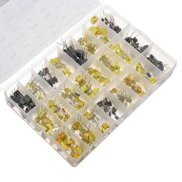460PCS/BOX 63V 100V 24 Value Correction Capacitor Package Kit Polypropylene Safety Plastic Film Capa