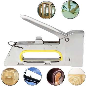 4-6-8mm Handy Heavy Duty Paper Furniture Staple Gun Tacker Stapler with 2400 Staples