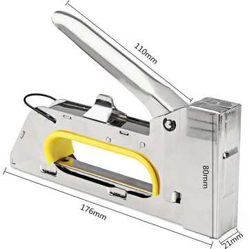 4-6-8mm Handy Heavy Duty Paper Furniture Staple Gun Tacker Stapler with 2400 Staples