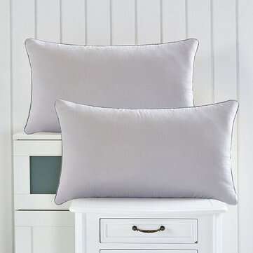 46X72cm Super Soft Microfiber Pillow With High Elastic Pillow Core Health Care Thr... (COLOR.: GREY)