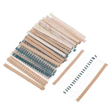 480Pcs 100R-910R Five-color Ring Resistance Metal Film Resistance Package 1% Precision