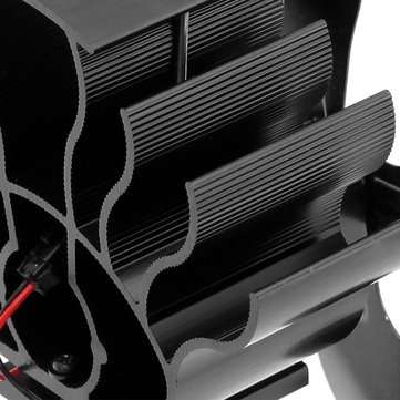 4-Blade Heat Powered Stove Fan For Small Space Wood Log Burner Fireplace Eco Friendly