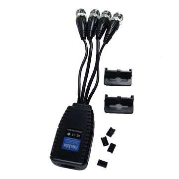 4CH BNC Camera Video Balun Passive Transceiver for PVT HD IP Extender