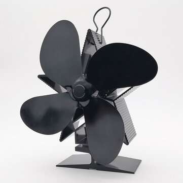 4-Blade Heat Powered Stove Fan for Wood/Log Burner/Fireplace Increases More Warm Air Eco-Friendly Ho