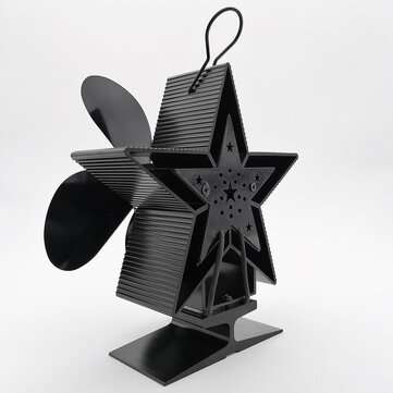 4-Blade Heat Powered Stove Fan for Wood/Log Burner/Fireplace Increases More Warm Air Eco-Friendly Ho