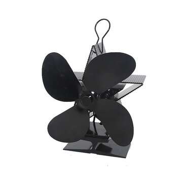 4-Blade Heat Powered Stove Fan for Wood/Log Burner/Fireplace Increases More Warm Air Eco-Friendly Ho