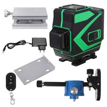 4D 16 Line 3D 12 Line Green Light Laser Level Digital Self Leveling... (PLUG: USPLUG | TYPE: 12LINE)