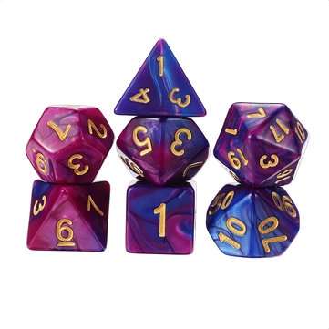 49PCS Polyhedral Dices Set For Dungeons & Dragons Dice Desktop RPG Game