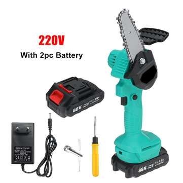 4in 1200W Electric Chain Saw Handheld Logging Saw With 2pcs 7500mah Battery fo... (PLUG: 220VEUPLUG)