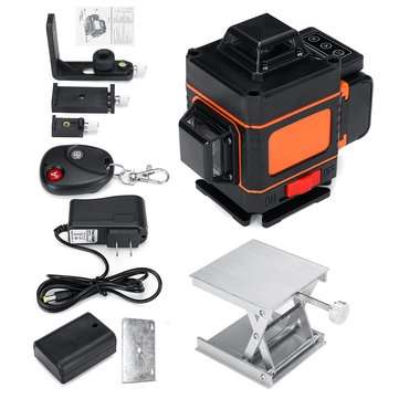 4D 16 Lines Laser Level Green Light Self Leveling 360 Rotary Measuring w/ RC