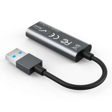 4K 1080P HD HDMI to USB 2.0 with Cable Portable HDMI Video Recording Capture Card Game Live Broadcas