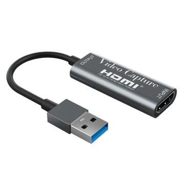 4K 1080P HD HDMI to USB 2.0 with Cable Portable HDMI Video Recording Capture Card Game Live Broadcas