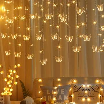 4M LED Fairy Light Butterflies String Light Christmas Party Holiday ligh... (LIGHT COLOR: WARMWHITE)