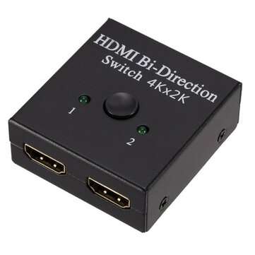 4Kx2K Bi Direction Switch HDMI Two-way Switcher HD 2 In 1 Out Converter for HDTV ... (COLOR.: BLACK)