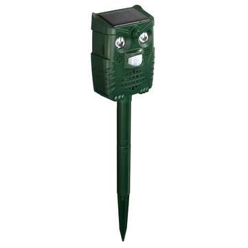 4-Modes Solar Powered Ultrasonic Pest Animal Repeller Rechargeable Cat Pest Fox Bird Sensor Outdoor