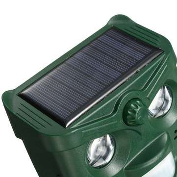 4-Modes Solar Powered Ultrasonic Pest Animal Repeller Rechargeable Cat Pest Fox Bird Sensor Outdoor