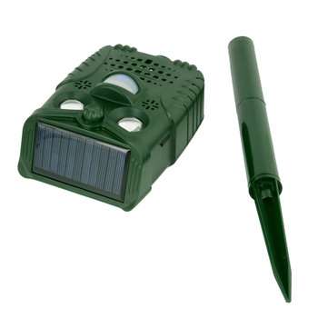 4-Modes Solar Powered Ultrasonic Pest Animal Repeller Rechargeable Cat Pest Fox Bird Sensor Outdoor