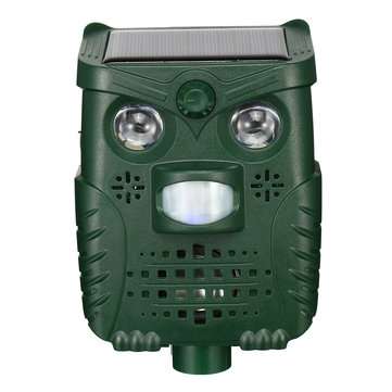 4-Modes Solar Powered Ultrasonic Pest Animal Repeller Rechargeable Cat Pest Fox Bird Sensor Outdoor