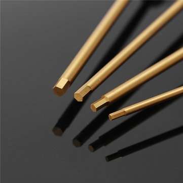 4pcs 1.5/2.0/2.5/3.0mm Hex Screwdriver Bit HSS Titanium Coated Screwdriver