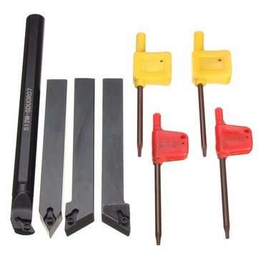 4pcs 12mm Shank Lathe Boring Bar Turning Tool Holder