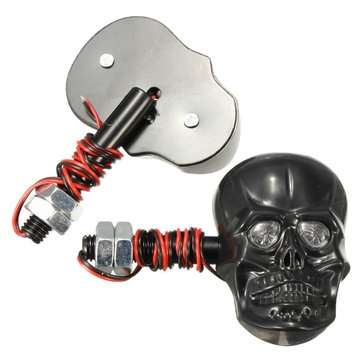 4pcs 12V 0.5W Motorcycle Skeleton Skull Turn Signal Indicator Light