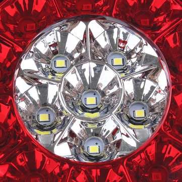 4Pcs 24V 16LEDs Car Turn Signal Lights Brake Stop Tail Lamps Waterproof Round For Truck Trailer Lorr
