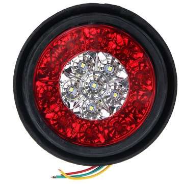 4Pcs 24V 16LEDs Car Turn Signal Lights Brake Stop Tail Lamps Waterproof Round For Truck Trailer Lorr