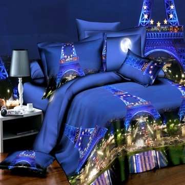 4PCS 3D Duvet Covers Quilt Cover Set Bedding Sets Pillow Cover Queen King Size Bed