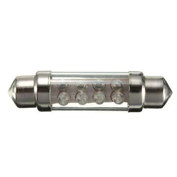 4Pcs 42mm Car LED Interior Festoon Dome Light Bulbs Map Door Light Bulb Lamps Blue Color Universal 1