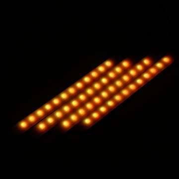 4Pcs 5050SMD 12LED Car Interior RGB Strip Decoration Lights Colorful Atmosphere Bar Strips Lamps  5V
