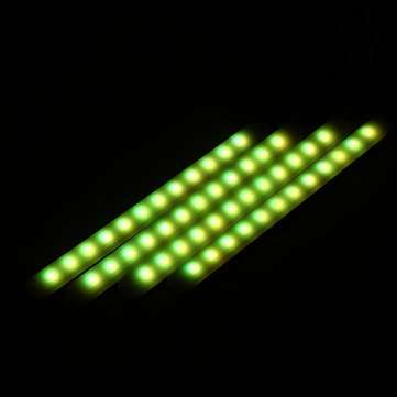 4Pcs 5050SMD 12LED Car Interior RGB Strip Decoration Lights Colorful Atmosphere Bar Strips Lamps  5V