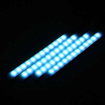 4Pcs 5050SMD 12LED Car Interior RGB Strip Decoration Lights Colorful Atmosphere Bar Strips Lamps  5V