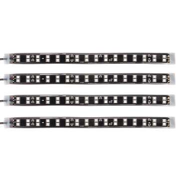 4Pcs 5050 RGB LED Neon Car Underglow Atmosphere Strip Light APP bluetooth Control Strip Lights