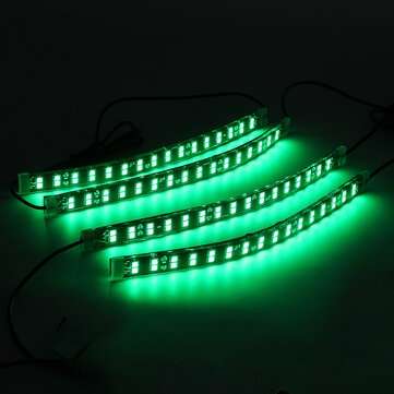 4Pcs 5050 RGB LED Neon Car Underglow Atmosphere Strip Light APP bluetooth Control Strip Lights