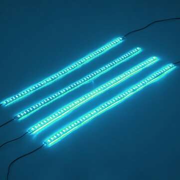 4Pcs 5050 LED Car Strip Underglow 40W RGB LED Neon Car Under Glow Atmosphere Strip Light APP bluetoo