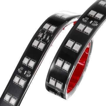 4Pcs 5050 LED Car Strip Underglow 40W RGB LED Neon Car Under Glow Atmosphere Strip Light APP bluetoo