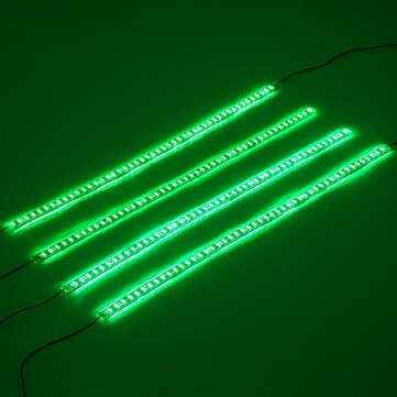 4Pcs 5050 LED Car Strip Underglow 40W RGB LED Neon Car Under Glow Atmosphere Strip Light APP bluetoo