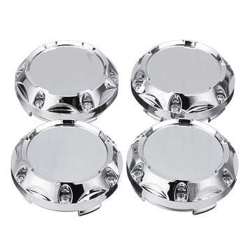 4Pcs 64mm Universal ABS Silver Car Wheel Center Hub Caps Cover Set Without Logo
