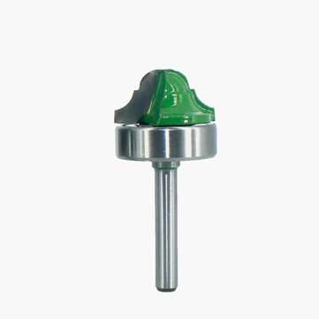 4Pcs 6.35mm Shank Double Roman Edging Router Bit With Bearing Bilateral Frame Line Cutter For Woodwo
