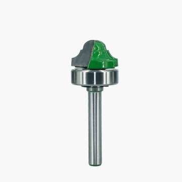 4Pcs 6.35mm Shank Double Roman Edging Router Bit With Bearing Bilateral Frame Line Cutter For Woodwo