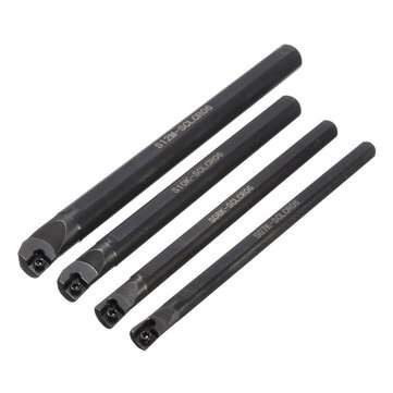 4Pcs 7/8/10/12mm SCLCR06 Lathe Boring Bar Turning Tool With 10pcs CCMT0602 Inserts