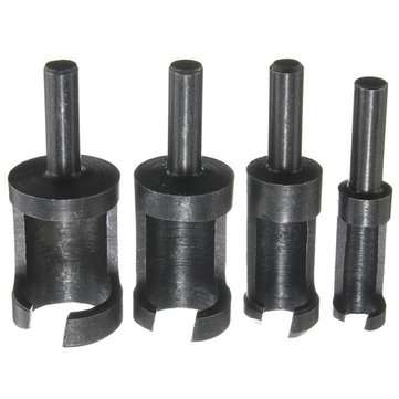 4pcs 6mm/10mm/13mm/16mm Wood Working Tenon Plug Cutters Wood Plug Hole Cutter Drill