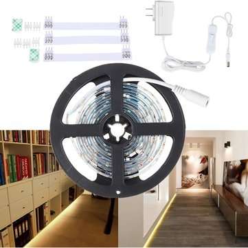4PCS 50cm SMD3528 LED Cabinet Strip Light TV Backlight Indoor Outdoor Lamp DC... (COLOR.: WARMWHITE)
