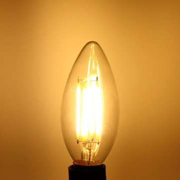 4PCS AC220V E14 4W Dimmable COB LED Candle Light Bulb + Smart WiFi Dimmer Light Switch Work With Ama