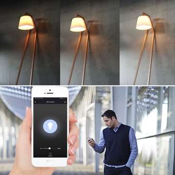 4PCS AC220V E14 4W Dimmable COB LED Candle Light Bulb + Smart WiFi Dimmer Light Switch Work With Ama